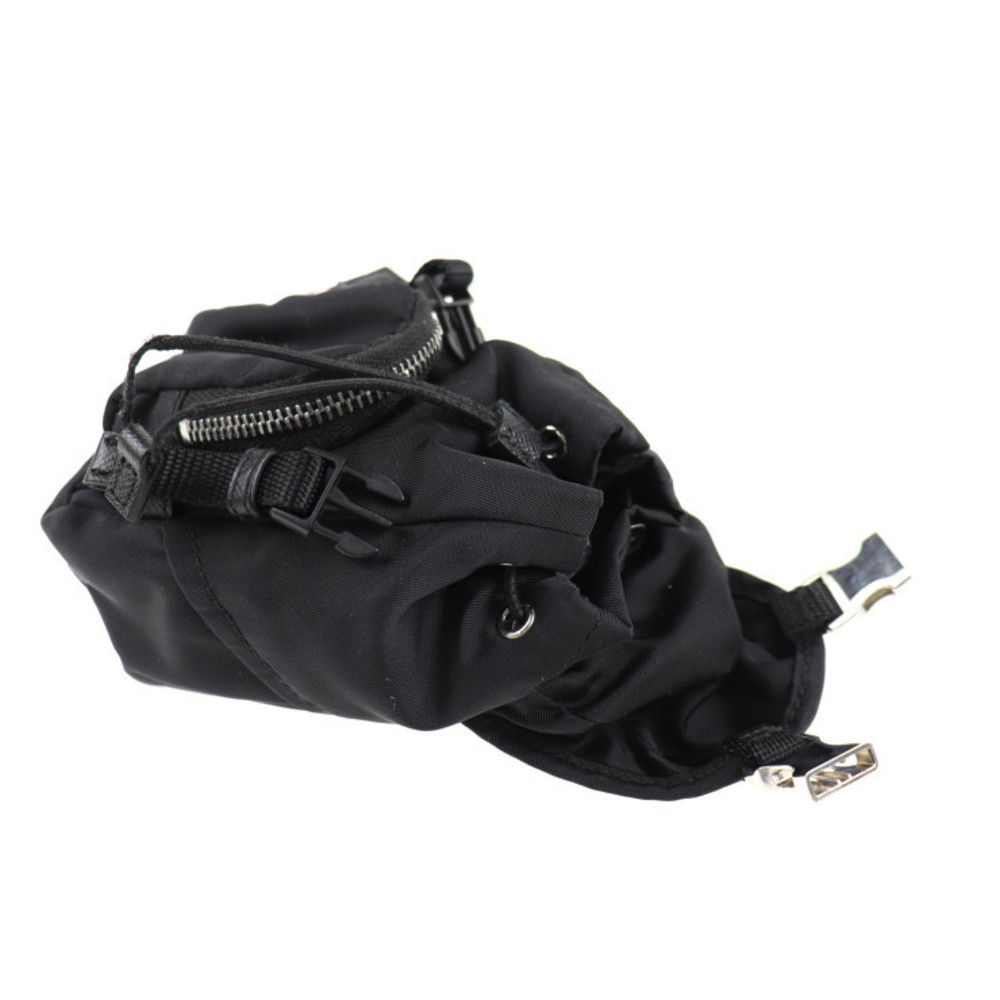 Prada Backpack Black Mini Nylon Keychain - image 6